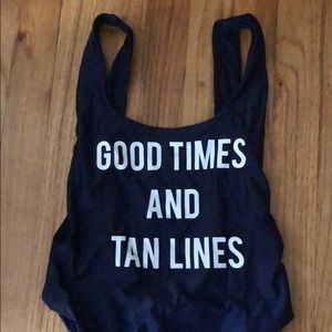 Bathing suit, navy, small, aerie